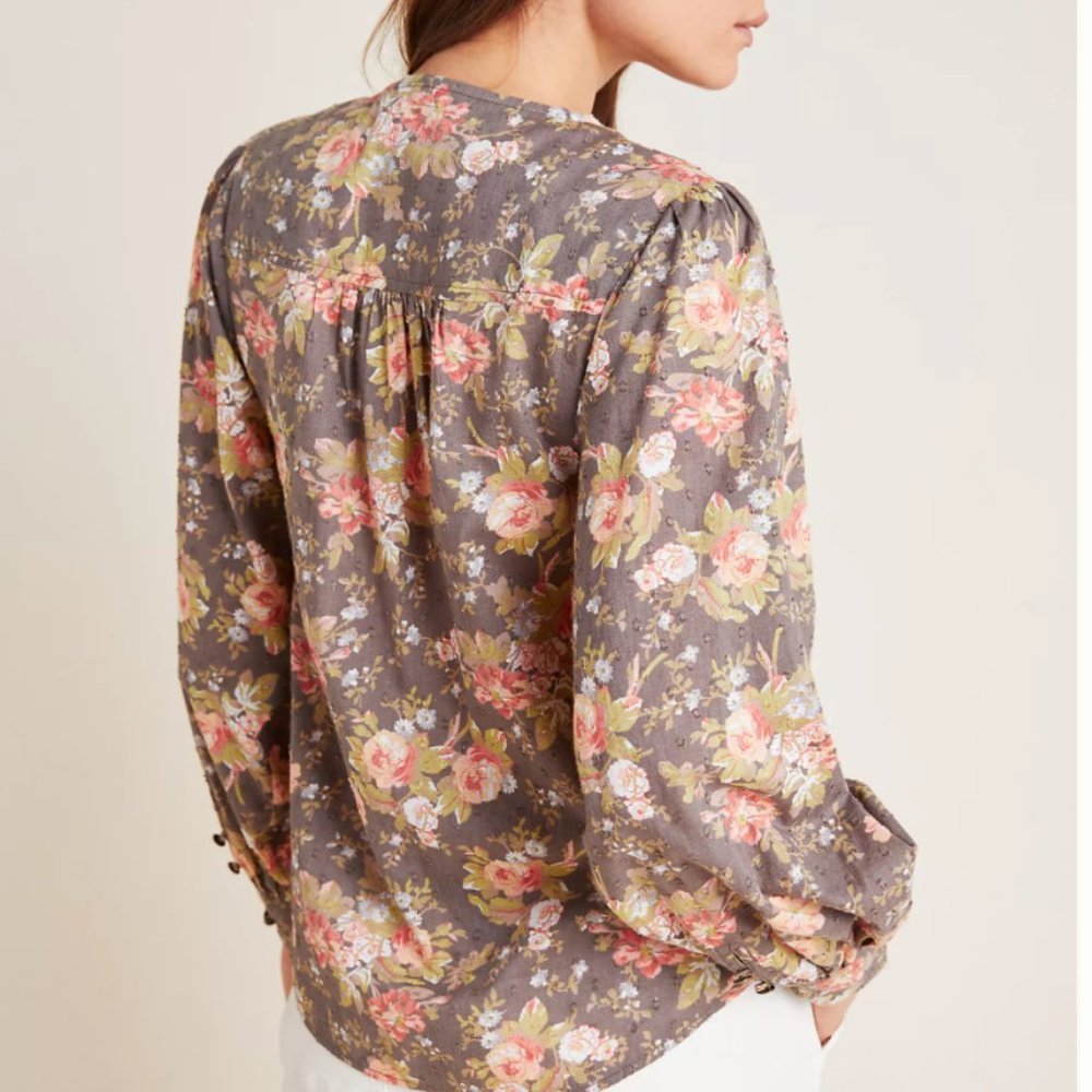 NEW! Michaela Peasant Blouse <3 HARD 2 FIND Anthro - Picture 3 of 4